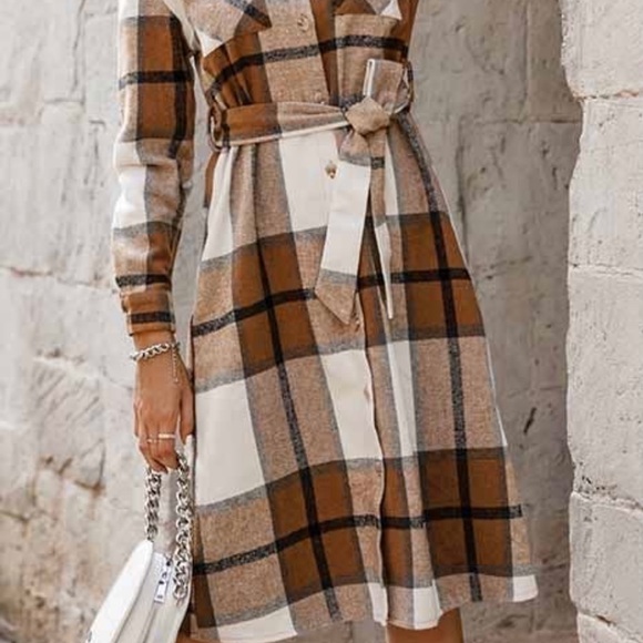 NWT! STUNNING Boutique Plaid Dress/ Jacket! 🌸 - Picture 8 of 9